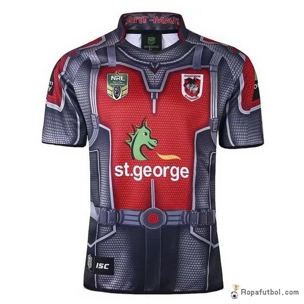 Camiseta Rugby St.George Illawarra Dragons Marvel 2017 Gris